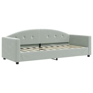 vidaXL Lit de repos sans matelas gris clair 80x200 cm velours
