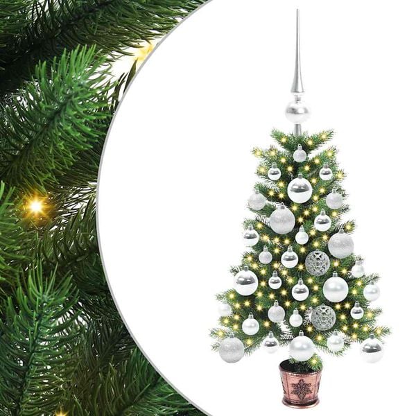vidaXL Sapin de Noël avec 150 LED avec support Vert 65 cm PE