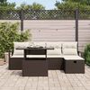 vidaXL Ensemble de canap&eacute; de jardin 6 pcs Marron Poly rotin