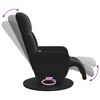 vidaXL Fauteuil inclinable de massage avec repose-pied noir velours
