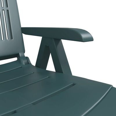 vidaXL Chaise longue vert plastique