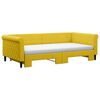vidaXL Lit de jour avec gigogne et matelas jaune 100x200 cm velours