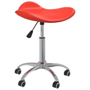 vidaXL Chaise pivotante &agrave; manger Rouge Similicuir