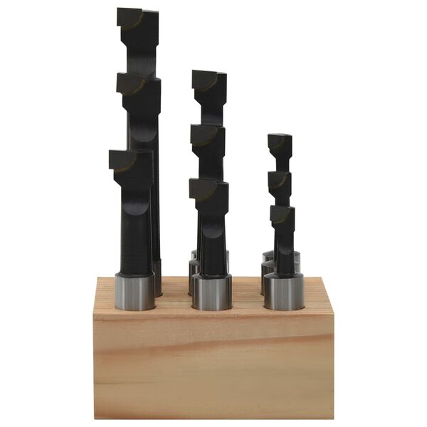 vidaXL Cutters de perçage 9 pcs 12 mm à base de bois