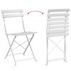 vidaXL Chaise de jardin pliante 2 pcs Blanc 42 x 46 x 82cm Acier