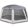 vidaXL Tente piscine toit amovible parois maille gris 690x690 cm