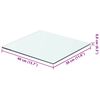 vidaXL Panneaux d'&eacute;tag&egrave;re 2 pcs Verre Transparent 40 x 30 cm