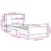 vidaXL Lit biblioth&egrave;que sans matelas blanc 75x190cm bois de pin massif