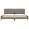vidaXL Cadre de lit avec LED sans matelas taupe 200x200 cm tissu