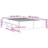 vidaXL Cadre de lit sans matelas ch&ecirc;ne marron 140x200 cm
