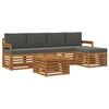 vidaXL Ensemble de canap&eacute;s d'ext&eacute;rieur 6 pc Naturel et Anthracite