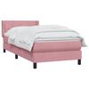 vidaXL Sommier &agrave; lattes de lit avec matelas rose 80x220 cm velours