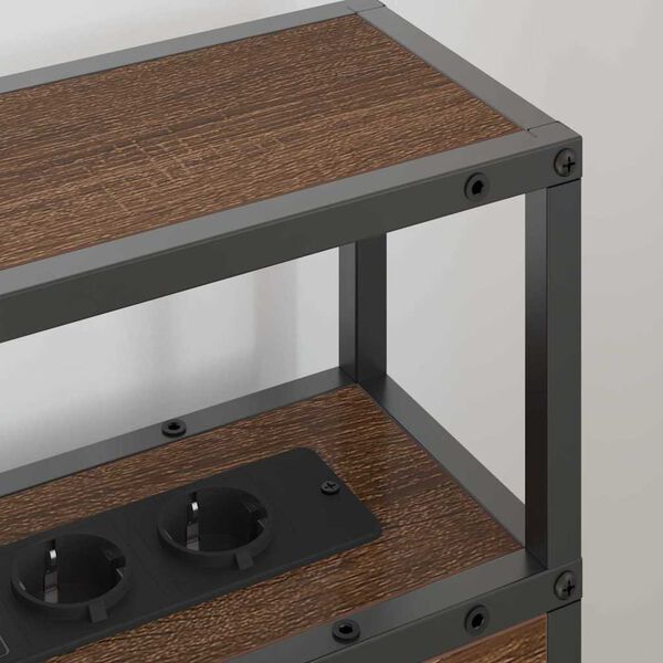 vidaXL T&ecirc;te de lit de rangement Ch&ecirc;ne marron 100 cm Bois d'ing&eacute;nierie