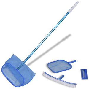 Kit entretien Piscine avec Manche T&eacute;l&eacute;scopique et Brosse