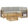 vidaXL Ensemble de canap&eacute;s d'ext&eacute;rieur 5 pcs Blanc et gris clair