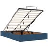 vidaXL Cadre de lit ottoman avec matelas bleu 120x190 cm tissu