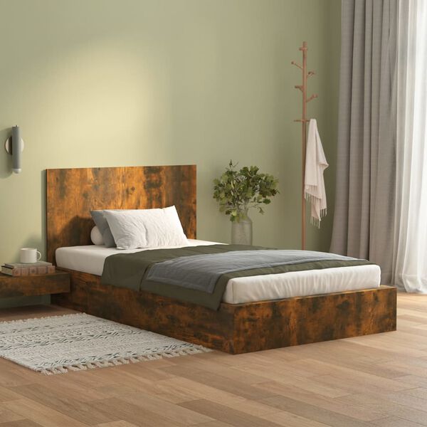 vidaXL T&ecirc;te de lit Ch&ecirc;ne fum&eacute; 120x1,5x80 cm Bois d'ing&eacute;nierie