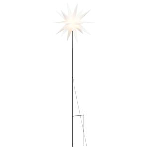 vidaXL Lumière de Noël avec piquet LED pliable blanc 57 cm