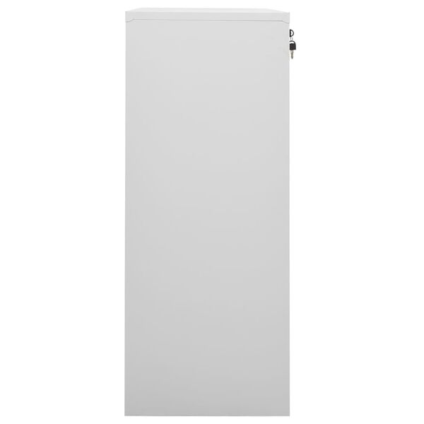 vidaXL Armoire de bureau Gris clair 90x40x102 cm Acier