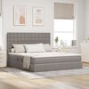 vidaXL Lit avec rangement et matelas Taupe 180 x 200 cm Polyester