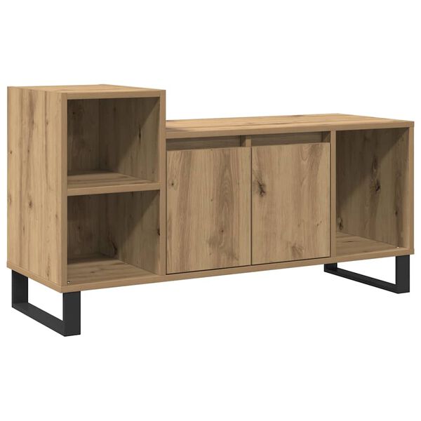 vidaXL Meuble TV ch&ecirc;ne artisanal 100x35x55 cm bois d'ing&eacute;nierie