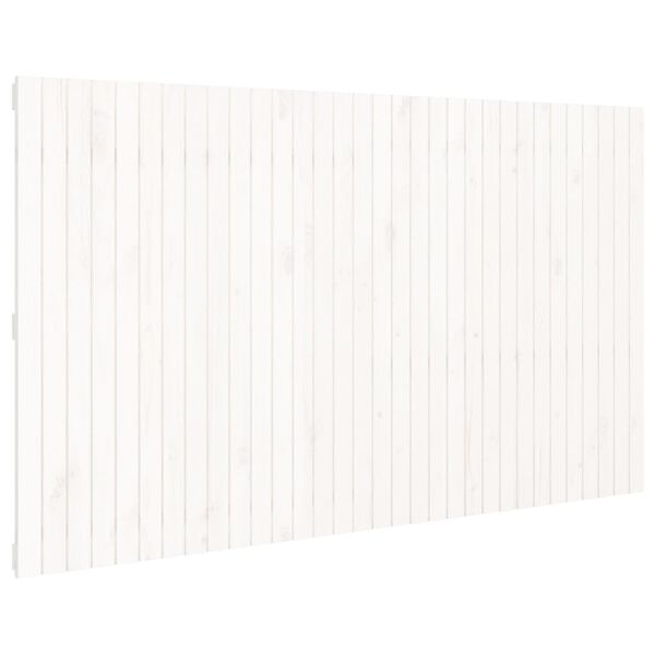 vidaXL T&ecirc;te de lit murale Blanc 204x3x110 cm Bois massif de pin