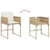 vidaXL Ensemble &agrave; manger de jardin et coussins 13 pcs beige