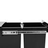 vidaXL Poubelle amovible de cuisine Fermeture en douceur 36 L