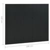 vidaXL Cloisons de s&eacute;paration 5 panneaux 2 pcs Noir 200x180 cm Acier
