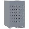 vidaXL Rangement &agrave; roulettes pour poubelles pour bac unique gris acier