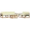 vidaXL Ensemble de canap&eacute;s d'ext&eacute;rieur 6 pc Blanc et cr&egrave;me