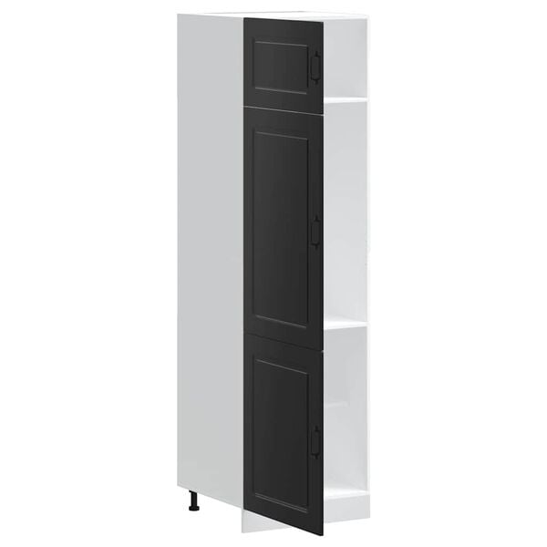 vidaXL Armoire de cuisine Kalmar noir bois d'ing&eacute;nierie