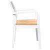 vidaXL Chaises à manger 2 pcs blanc bois massif caoutchouc