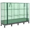 vidaXL Jardini&egrave;re de jardin avec couverture de serre et roues 4 pc PP