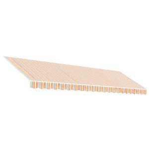 vidaXL Tissu de remplacement pour auvent orange et bleu 5x3 m polyester