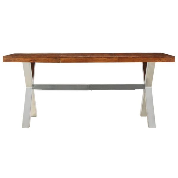 vidaXL Table à manger bois massif 180x90x76 cm