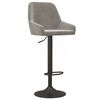 vidaXL Tabourets de bar lot de 2 gris clair velours