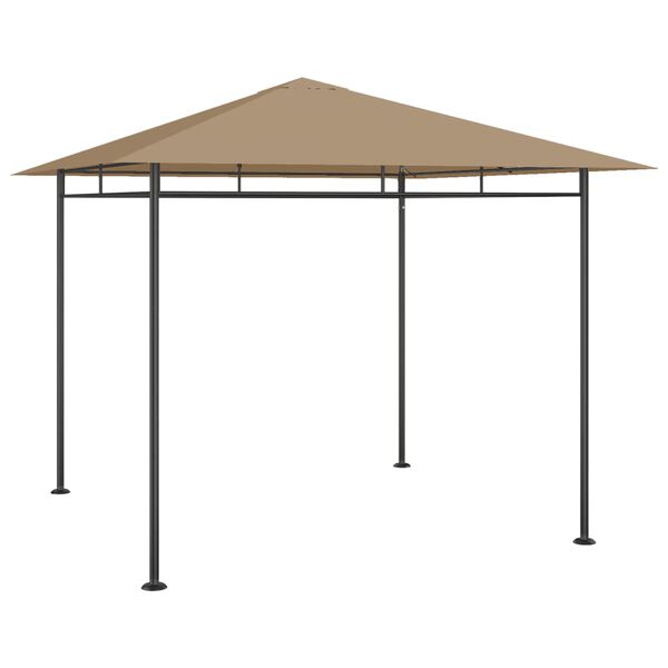 vidaXL Belvédère 3x3x2,7 m Taupe 180 g/m²