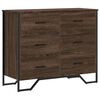 vidaXL Commode ch&ecirc;ne marron 91x35,5x74,5 cm bois d'ing&eacute;nierie