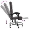 vidaXL Fauteuil inclinable de bureau Gris Similicuir