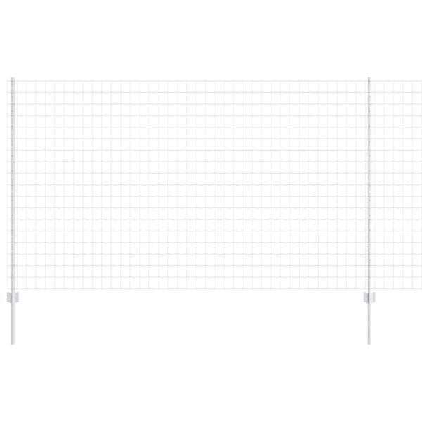 vidaXL Clôture avec poteau Argenté 1,4 x 10 m Acier
