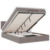 vidaXL Lit ottoman avec matelas et LED taupe 140x190 cm tissu