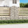 vidaXL Panier de gabions arqu&eacute; 100x50x180/200 cm Fer galvanis&eacute;