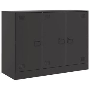 vidaXL Buffet noir 99x39x73 cm acier