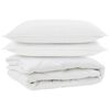 vidaXL Duvet toutes saisons avec oreiller 3 pi&egrave;ces Blanc Microfibre