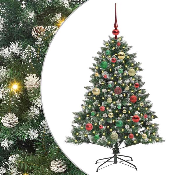 vidaXL Sapin de No&euml;l artificiel Vert 120 cm PVC, plastique et acier