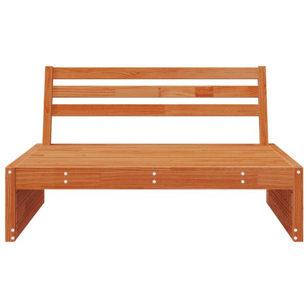 vidaXL Sofa de jardin milieu Bois de Pin Massif Brun Cir&eacute;