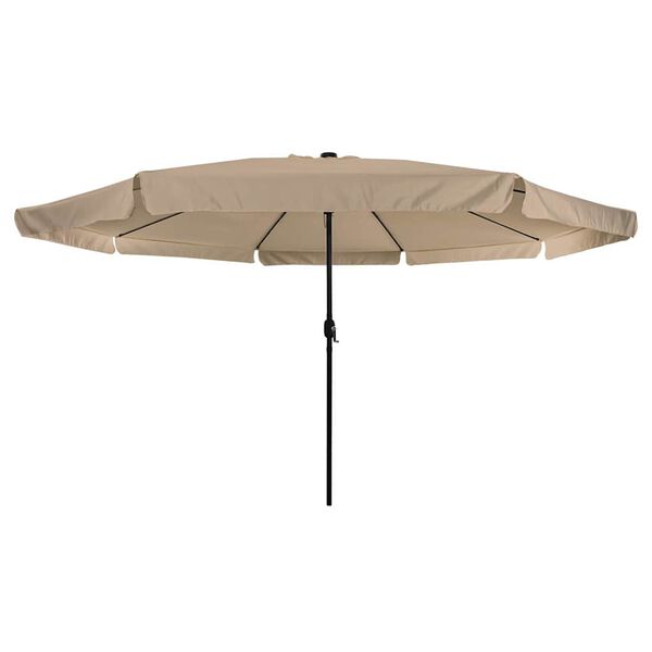 vidaXL Parasol de jardin Taupe et Noir 395 x 395 x 245 cm