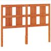 vidaXL T&ecirc;te de lit cire marron 135 cm bois massif de pin