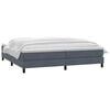 vidaXL Sommier &agrave; lattes de lit et matelas gris fonc&eacute; 180x210cm velours